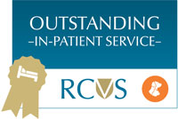 RCVS PSS Award logo - Outstanding in patient service